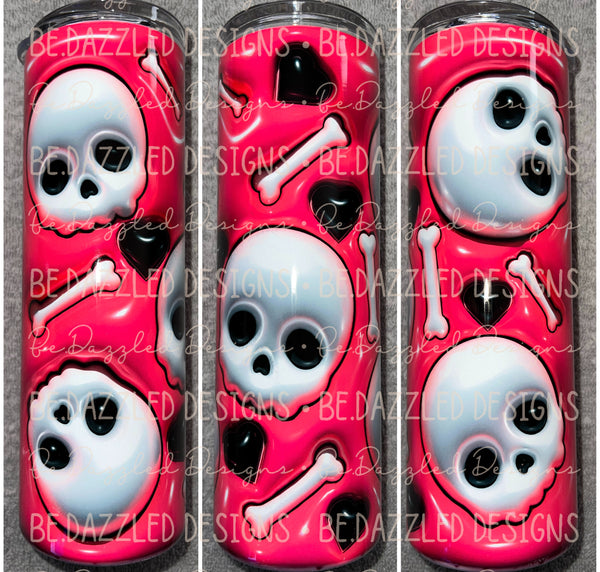 Pink Skull Puff