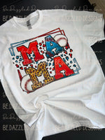 Mama/Nana Baseball RWB Tee